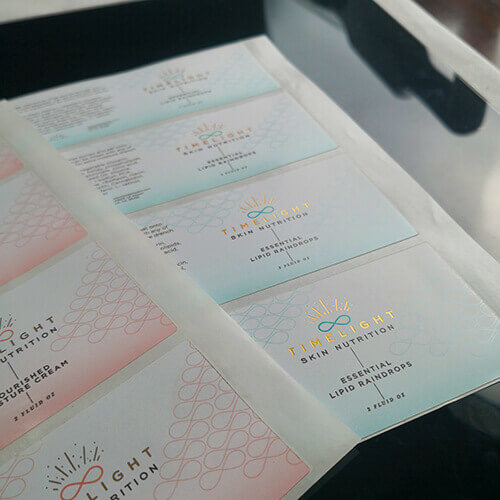 護膚品燙金標簽